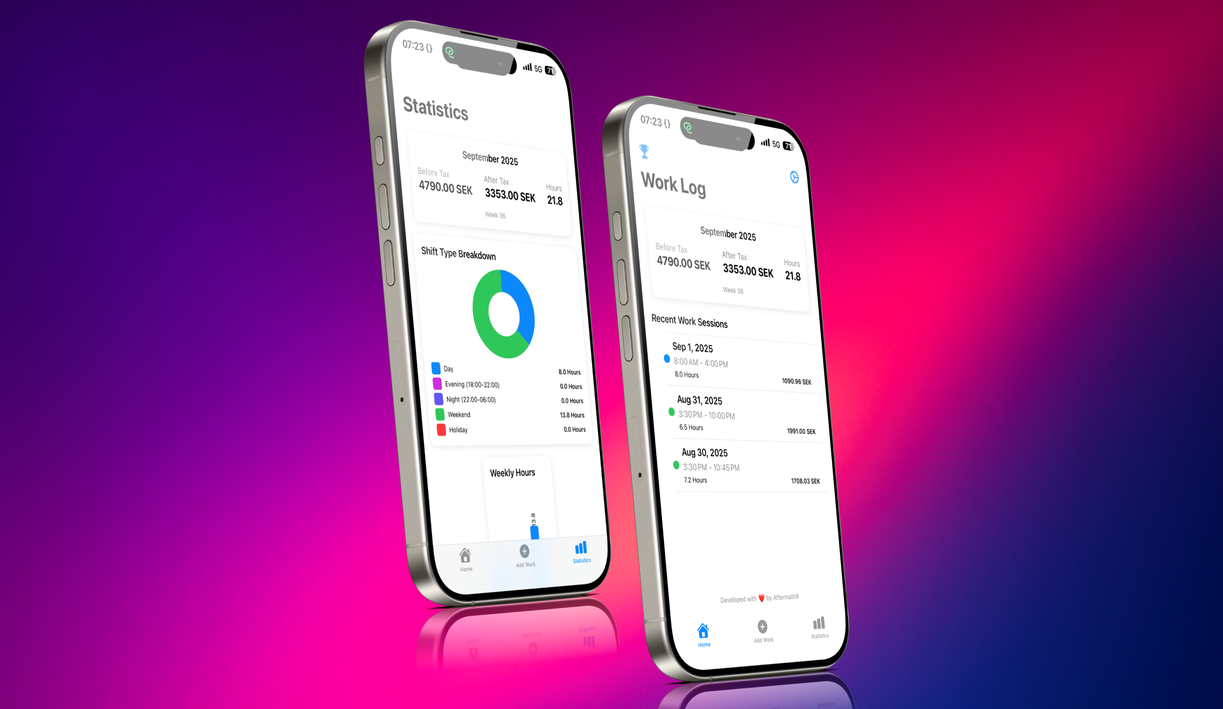 ArbetsTid app preview